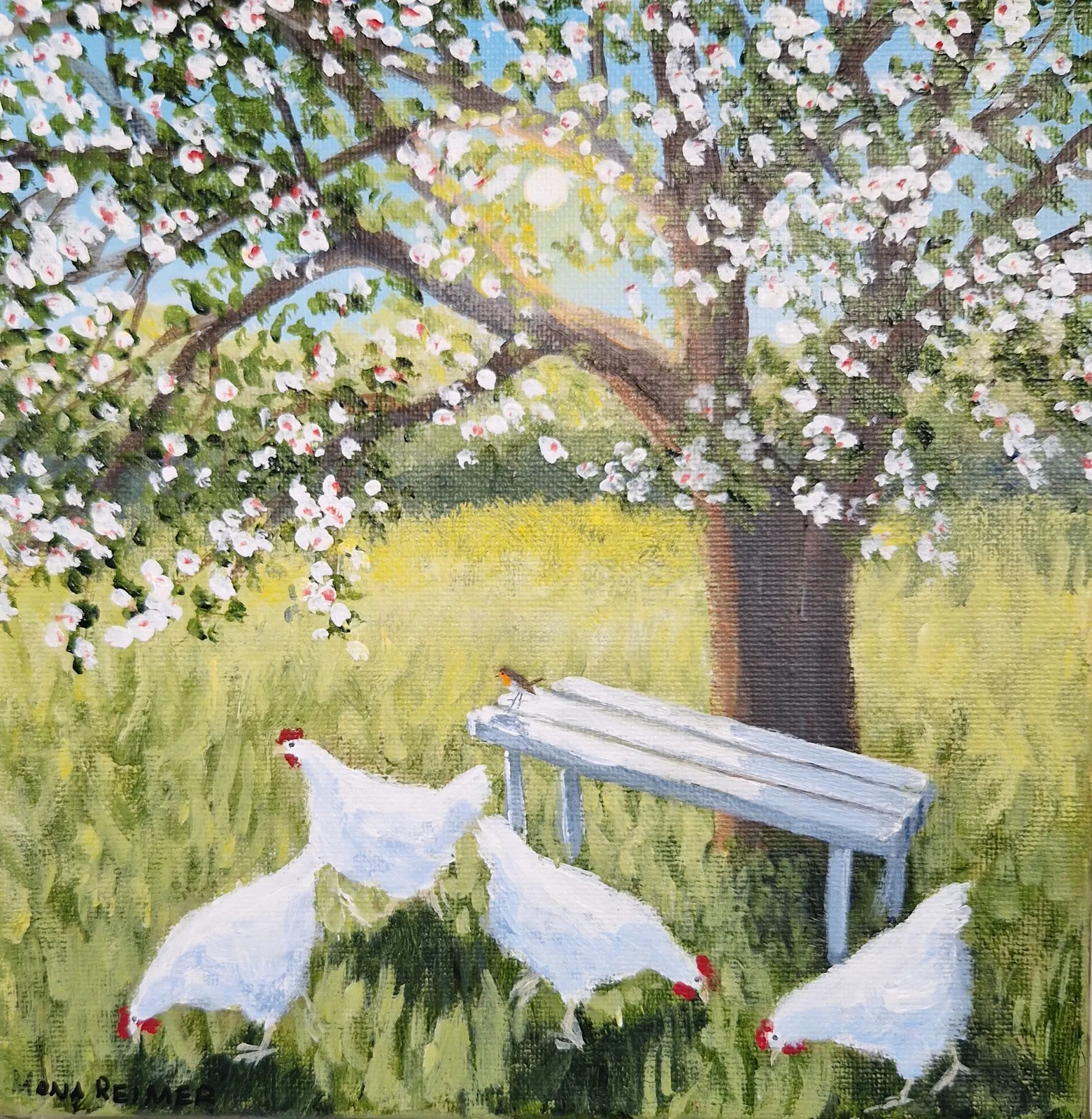 Akrylmålning Underbara maj månad av Mona Reimer