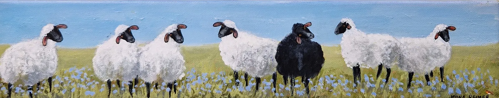 Akrylmålning Öppna landskap av Mona Reimer