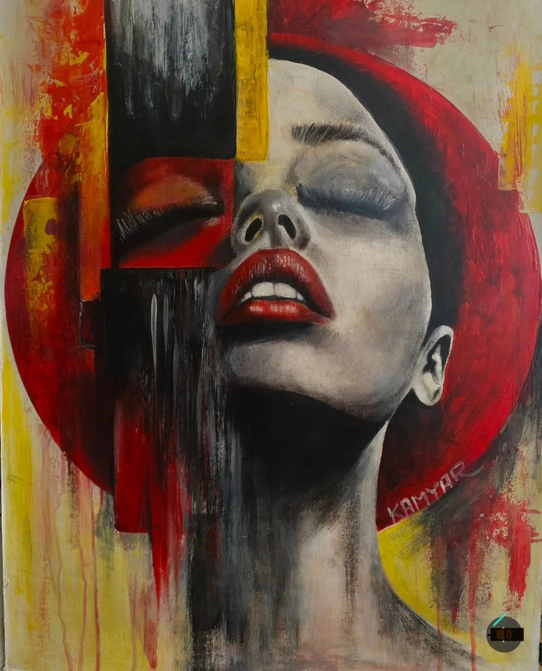 Akrylmålning av Kamyar Kaviani