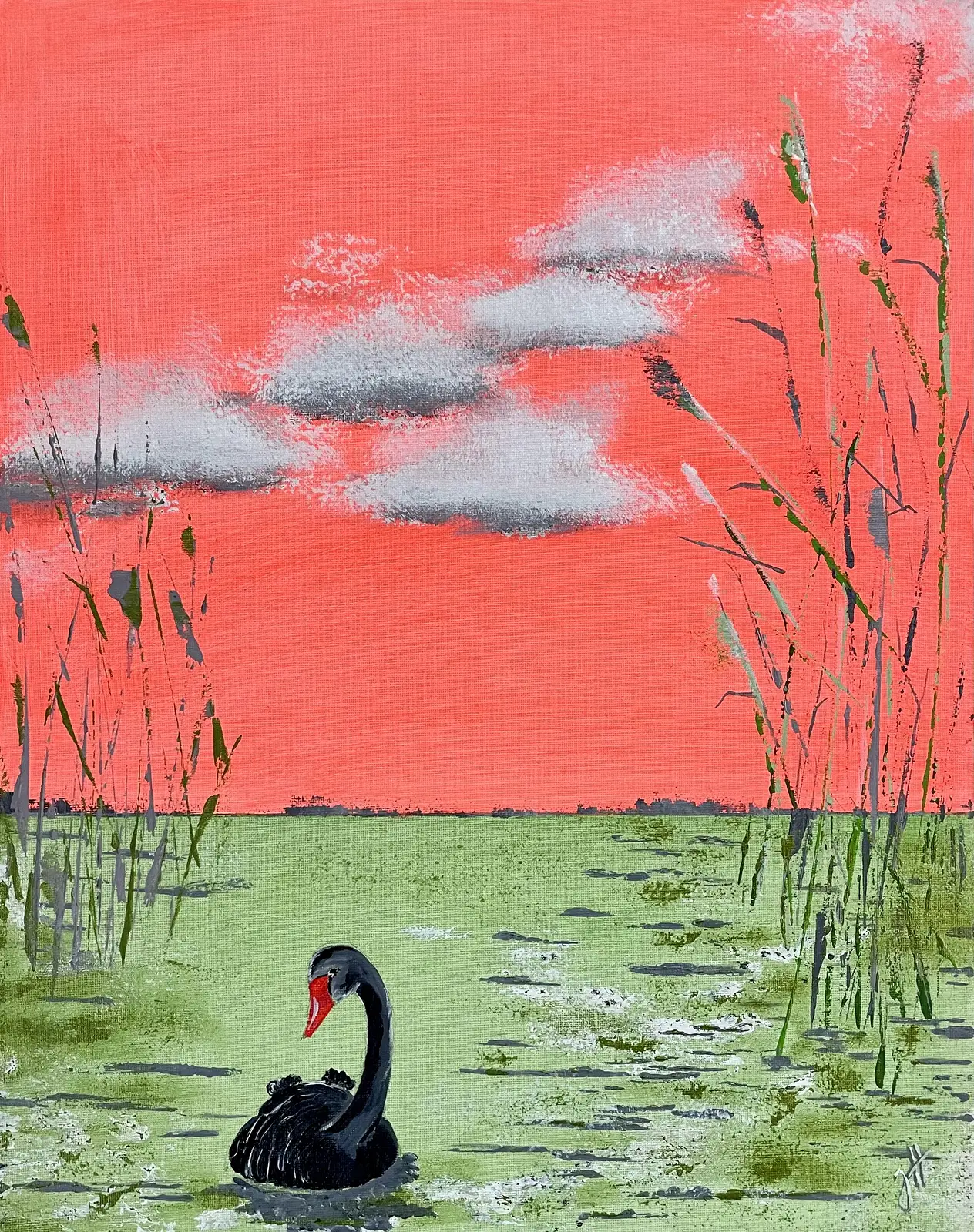 Akrylmålning Balaton Love II. av Judit Hedelius