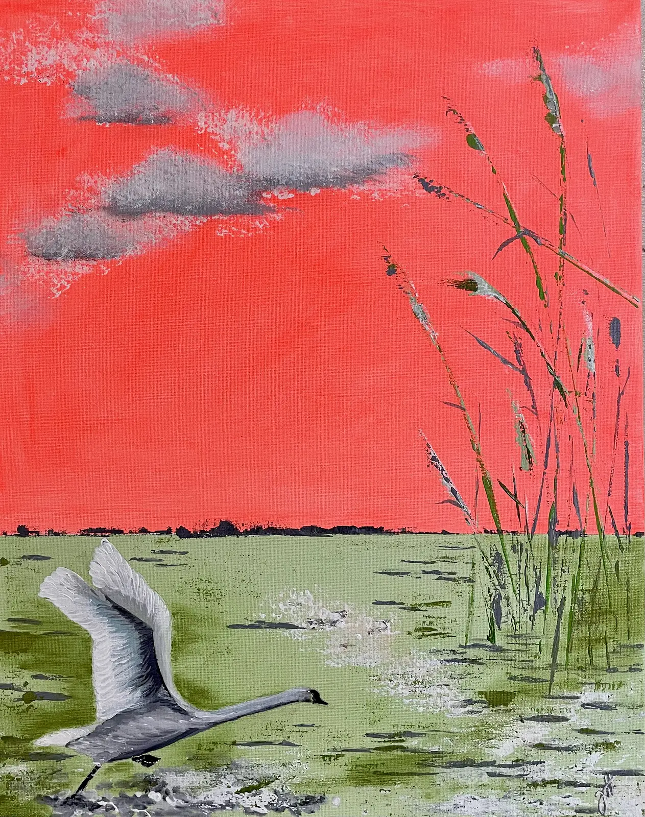 Akrylmålning Balaton Love I. av Judit Hedelius