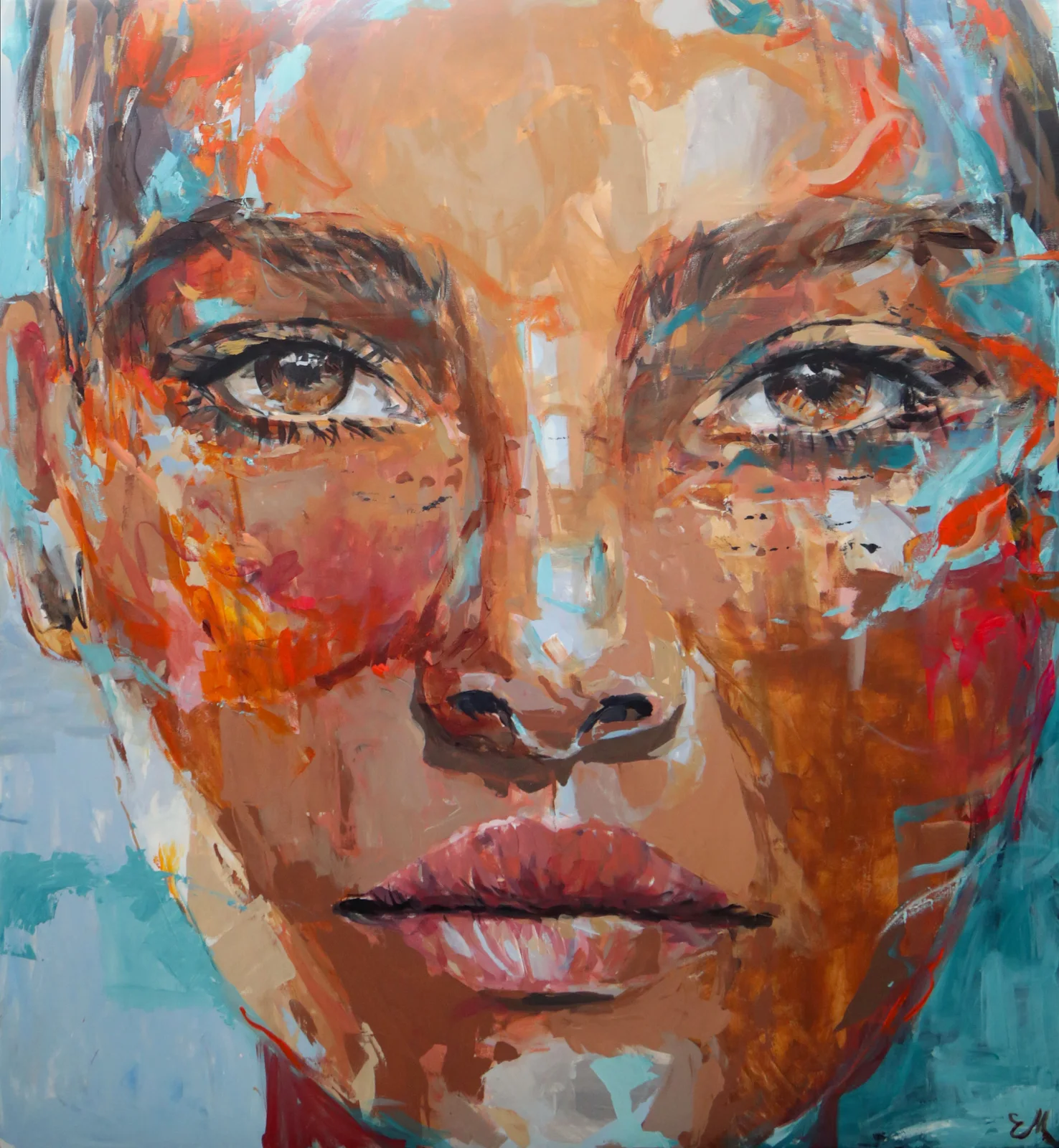 Akrylmålning What lies beyond av Emma Malm