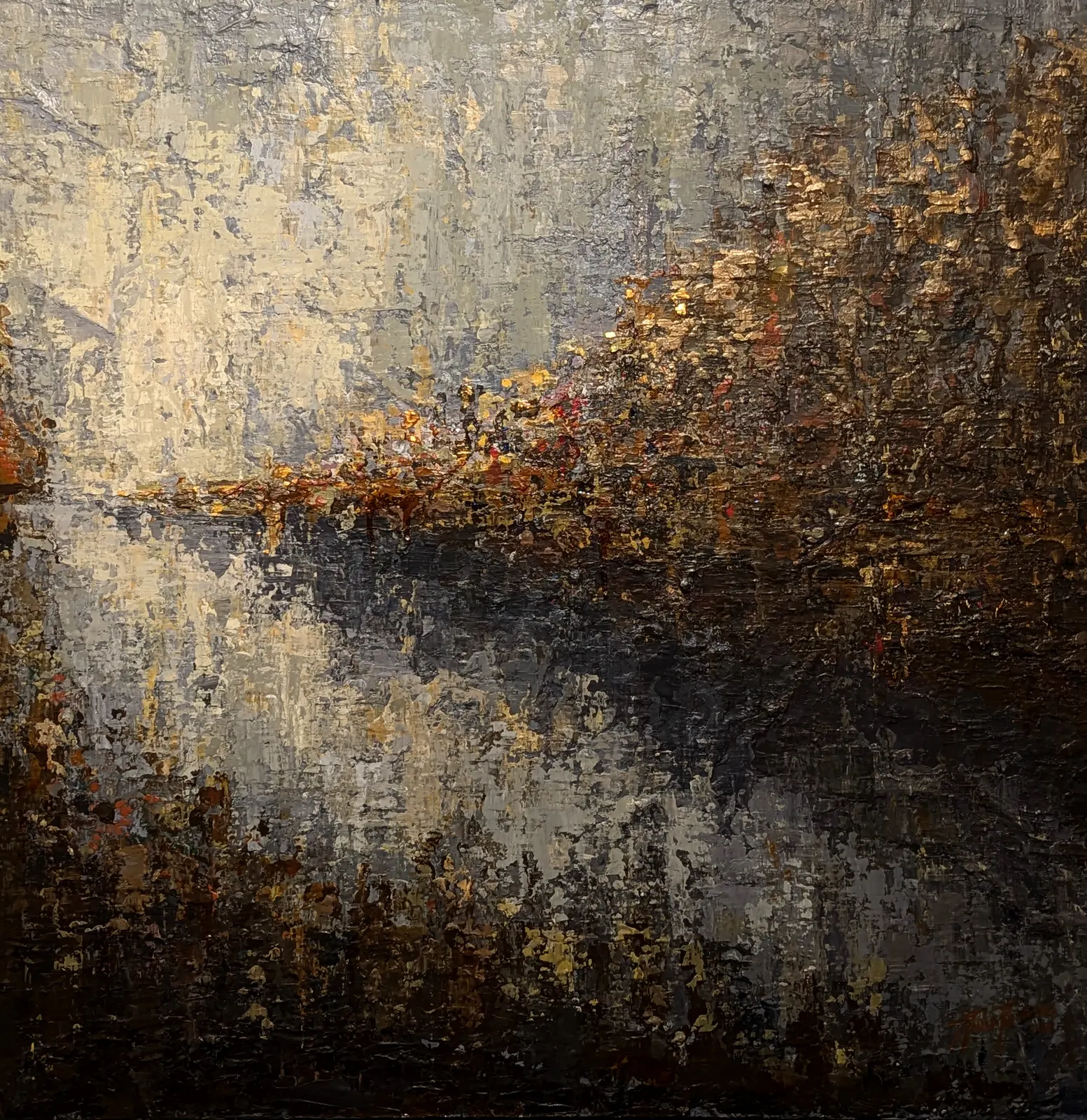 Akrylmålning Abstract Island nr. 2 av Paula Rindborg