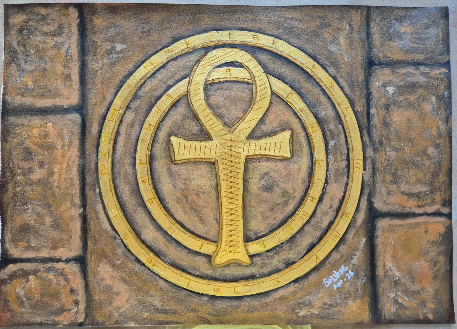 Akrylmålning Livets nyckel av SolVise