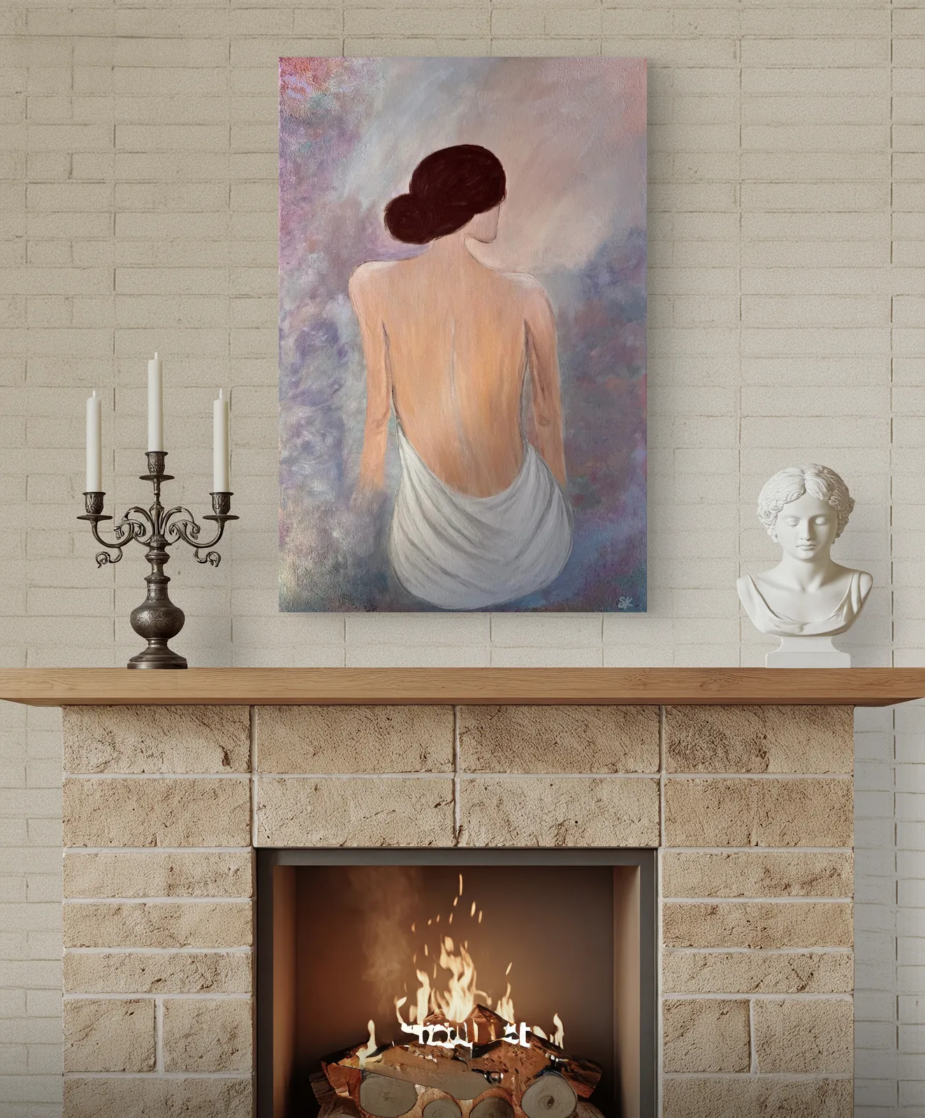 Akrylmålning Silent Grace av Safa Khalaf