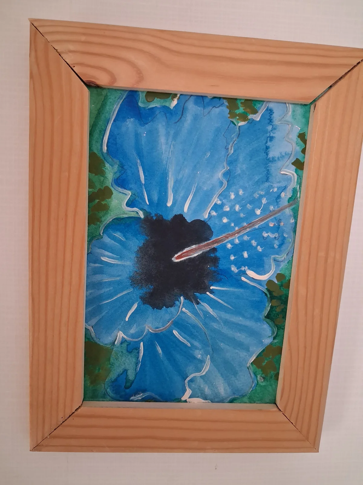 Akvarell Blue poppie av Hans Henrik Nilsson