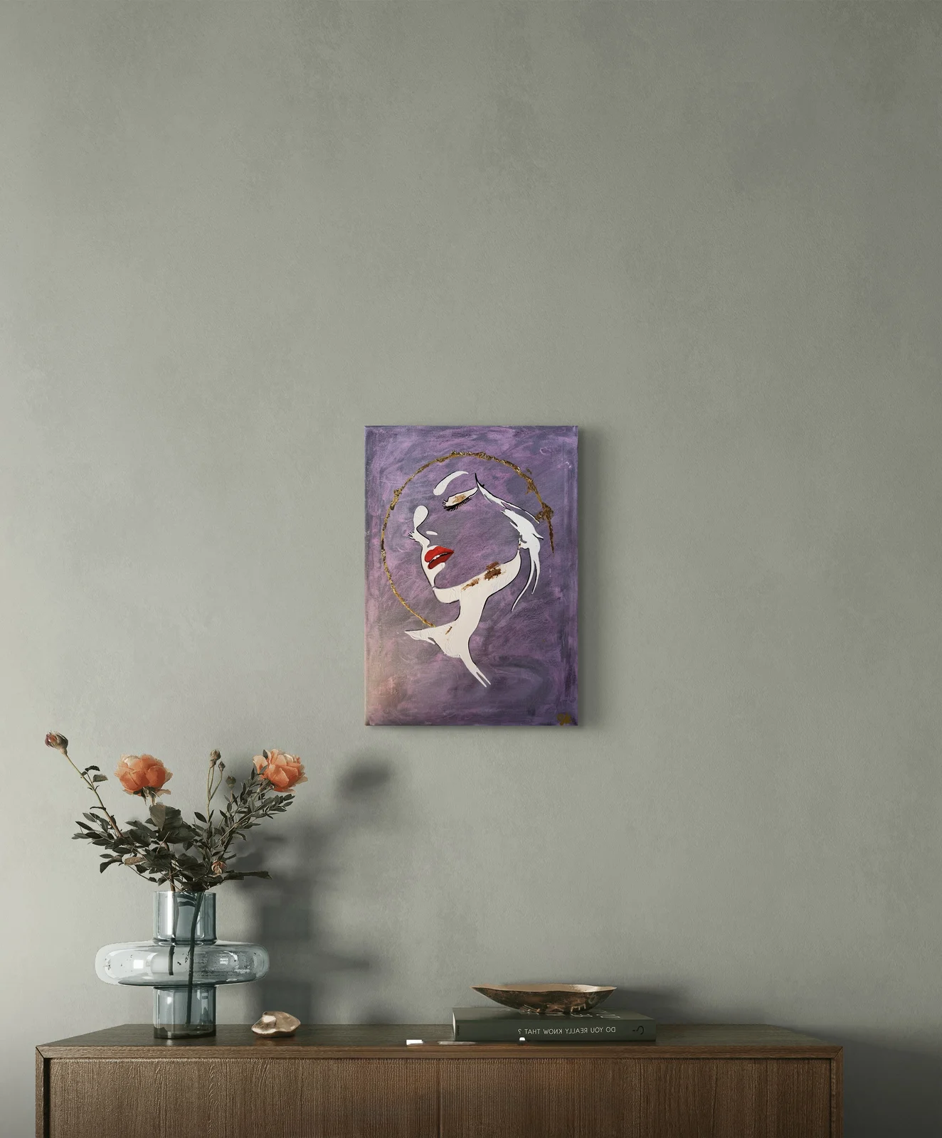 Akrylmålning Femme Aura av Safa Khalaf