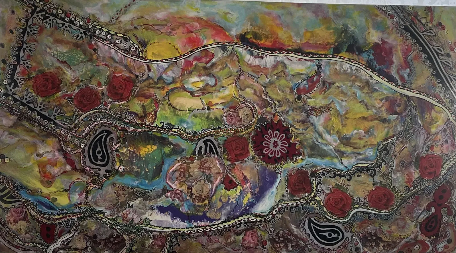 Akrylmålning Identitet rötter 0707153552 av Ashna Dawlat