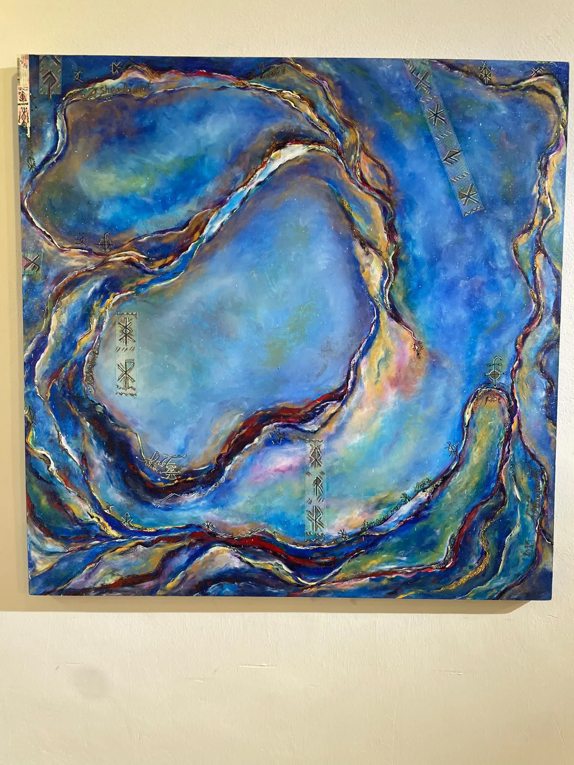 Akrylmålning 7 hemliga i universum (0707153552) av Ashna Dawlat