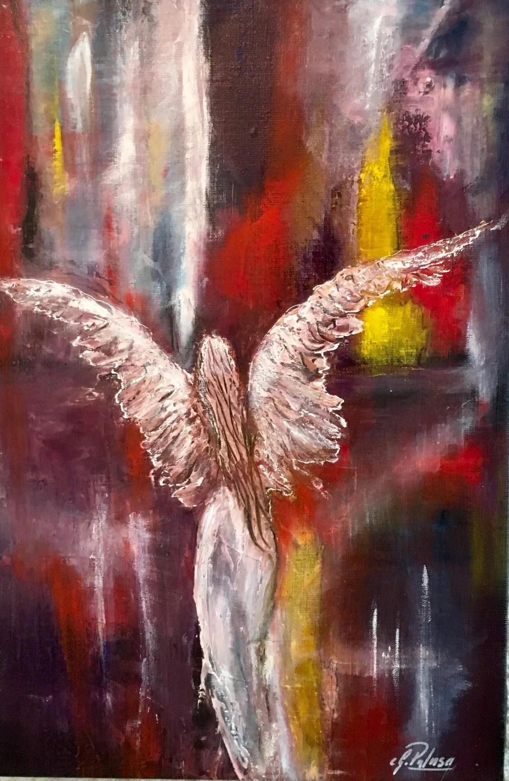 Oljemålning Följ ditt hjärta av Gunilla Palusa