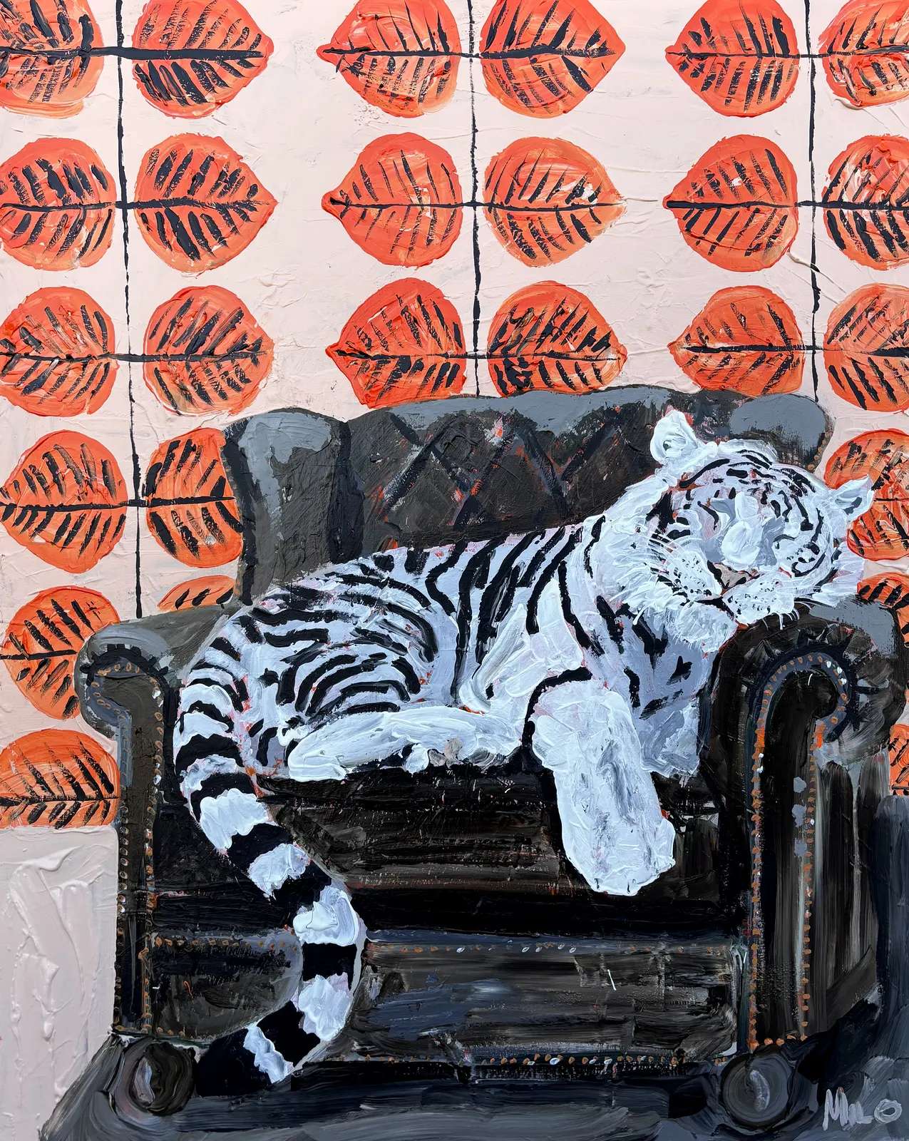 Akrylmålning Tigerdröm av Milo