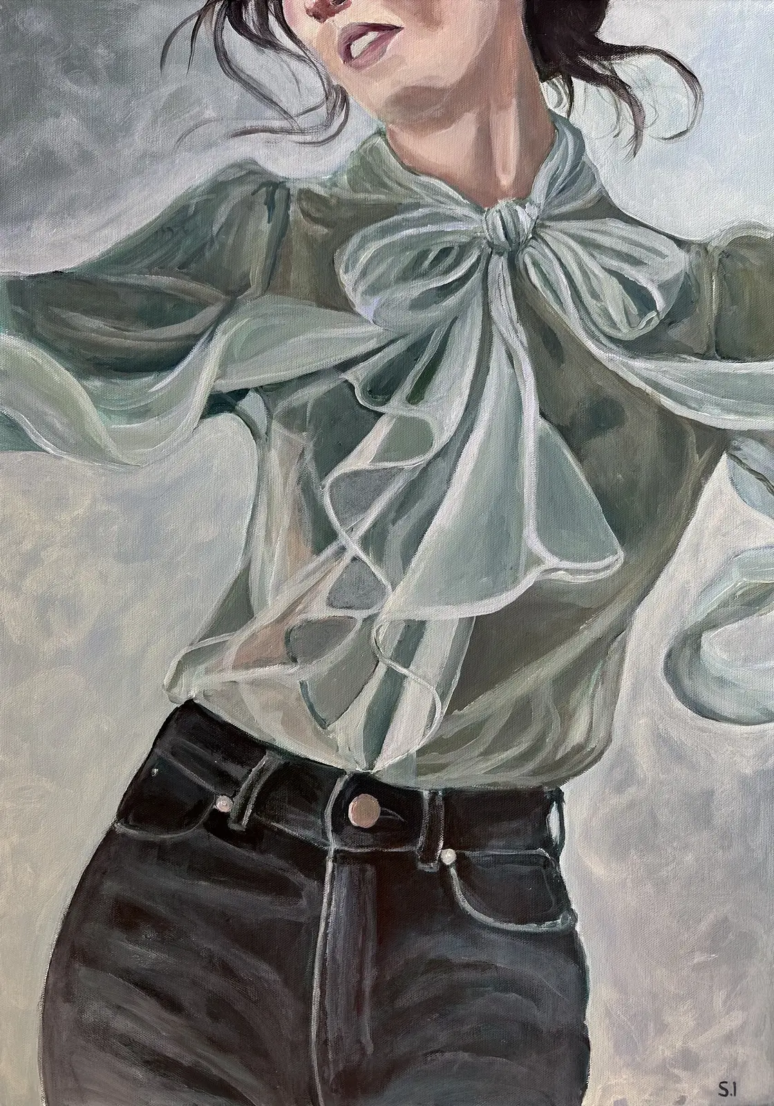 Akrylmålning Punkten av Sophie Irebring