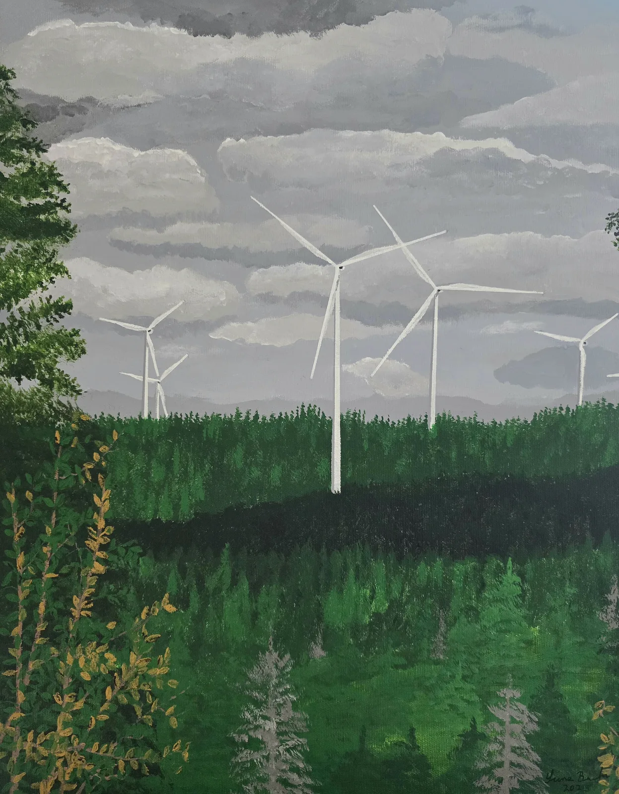 Akrylmålning Friska vindar av Sune Bruhn