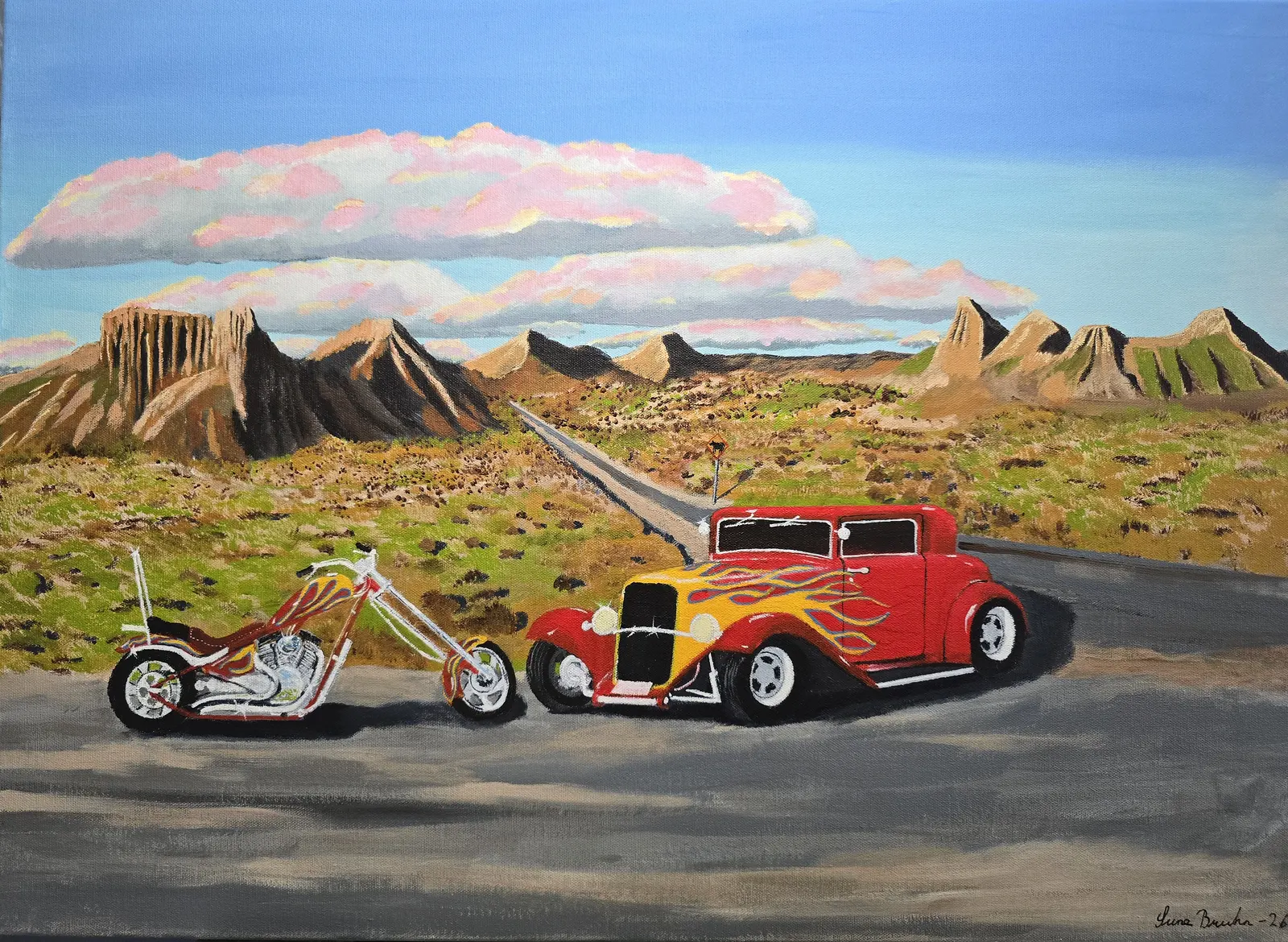 Akrylmålning Ökentripp av Sune Bruhn