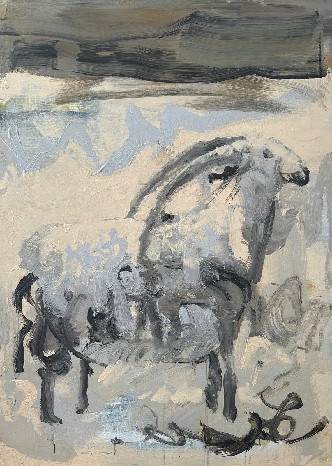 Akrylmålning Ovis Montis av Zakhar Shevchuk