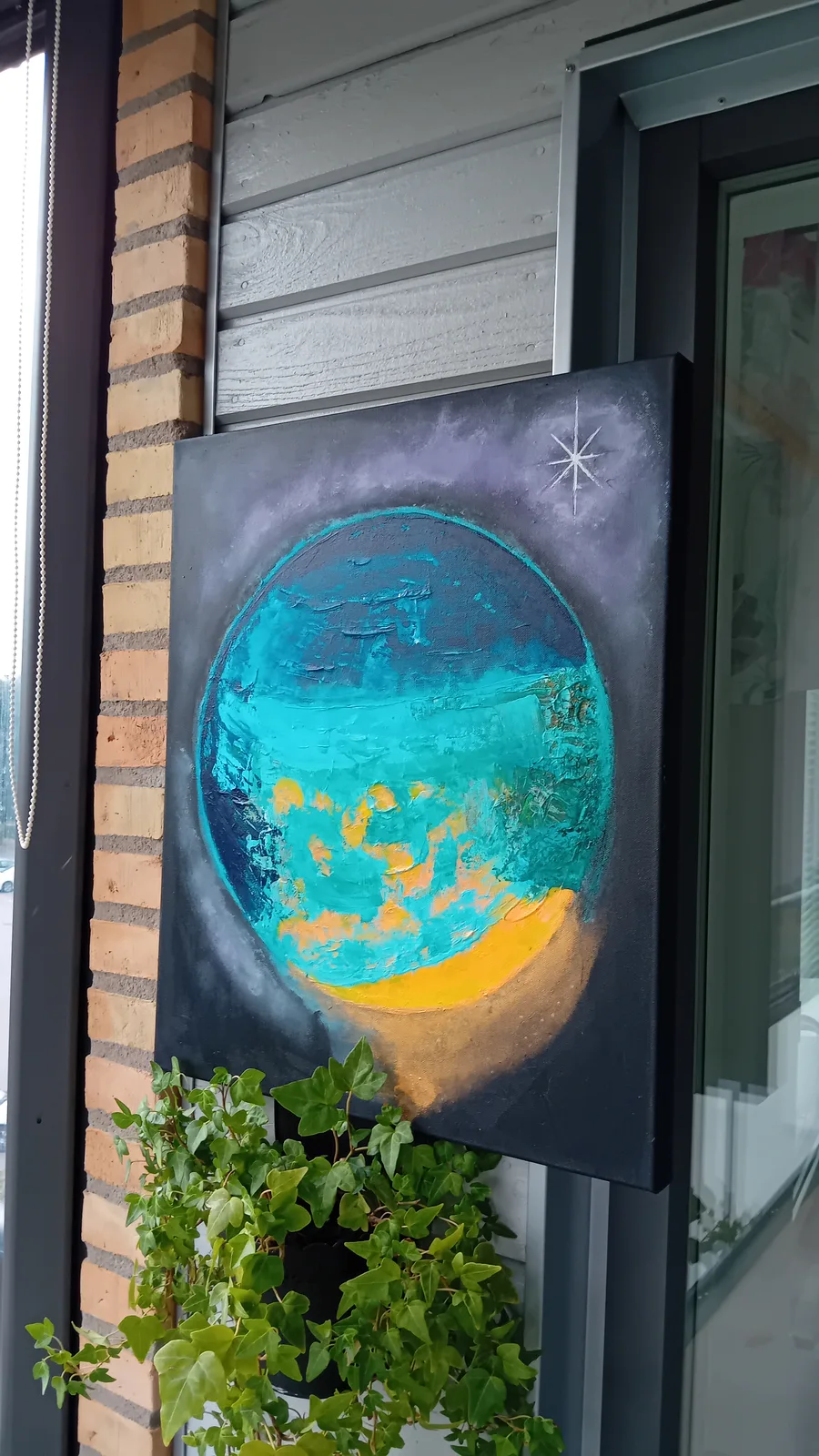 Akrylmålning The Earth av Markus Foth Nilsson