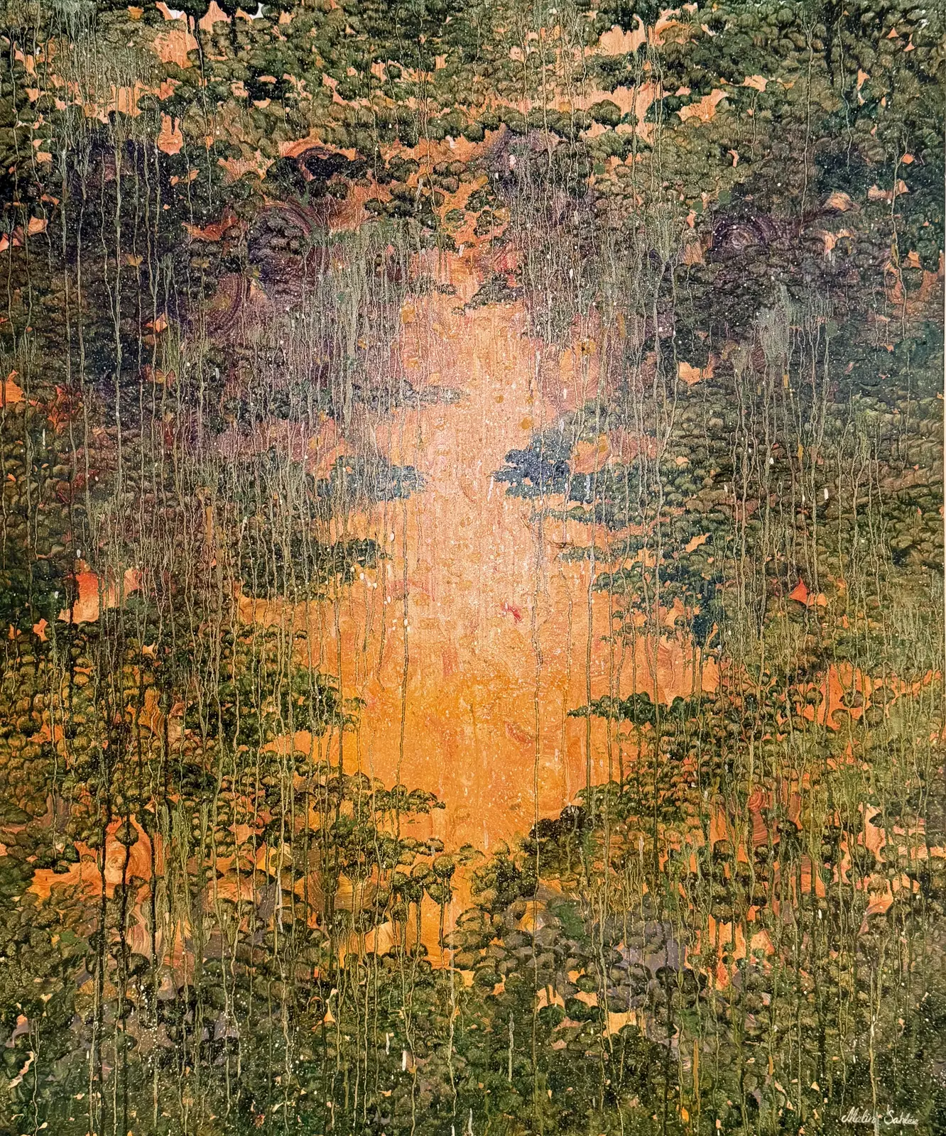 Oljemålning EMERGING LIGHT av Malin Sahlén