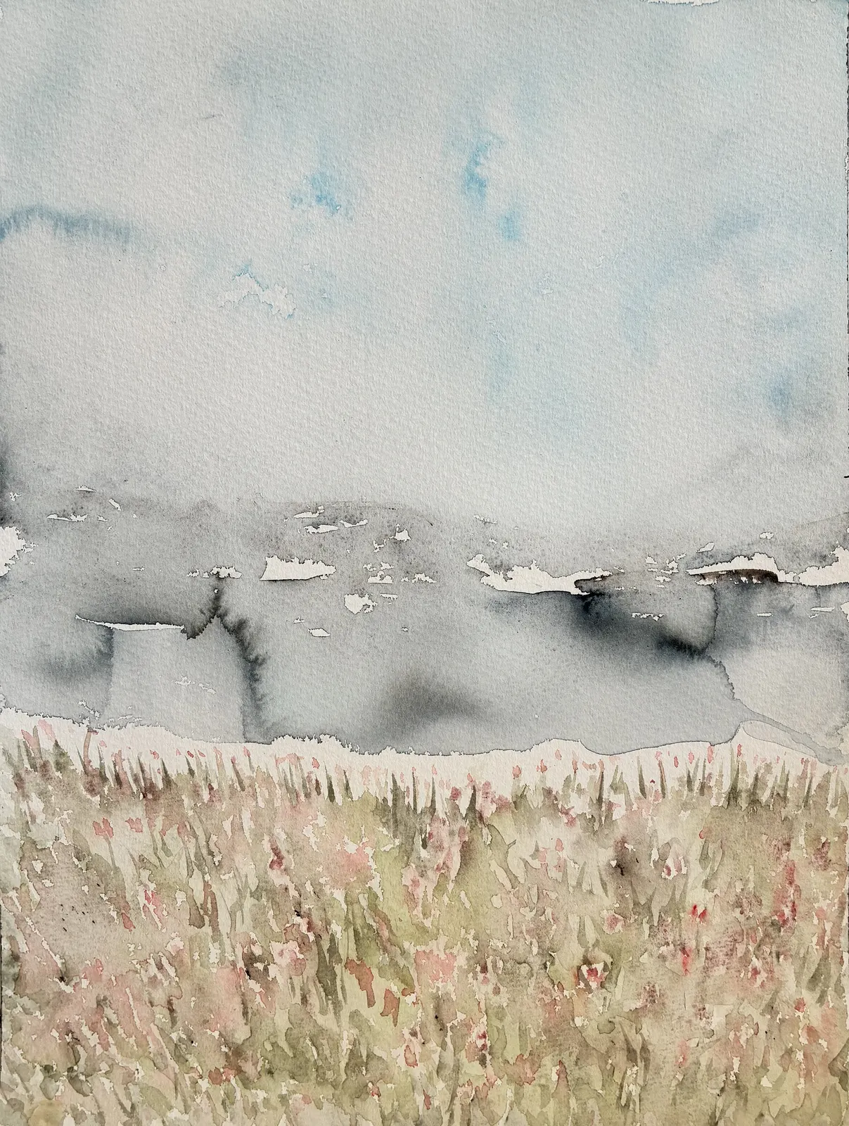 Akvarell Dimmlåga skärgård I av Eva Sofia Liljestrand