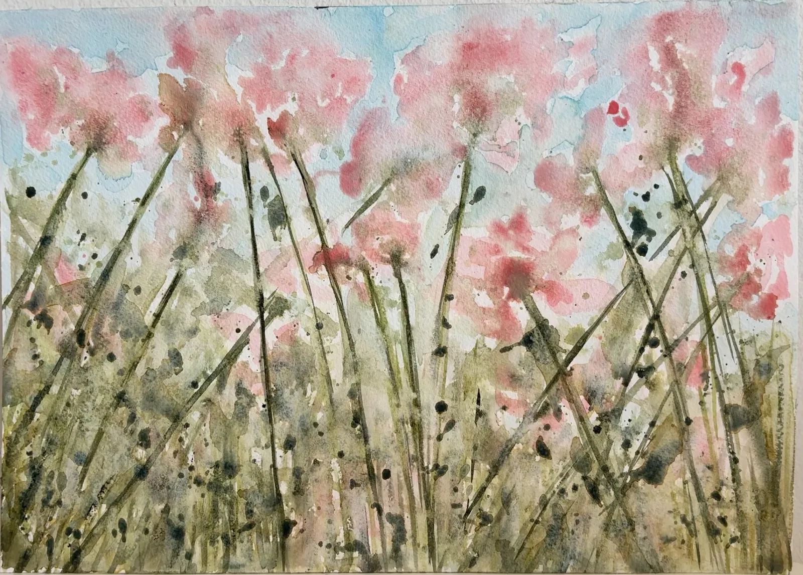 Akvarell Utslagen frihet av Eva Sofia Liljestrand