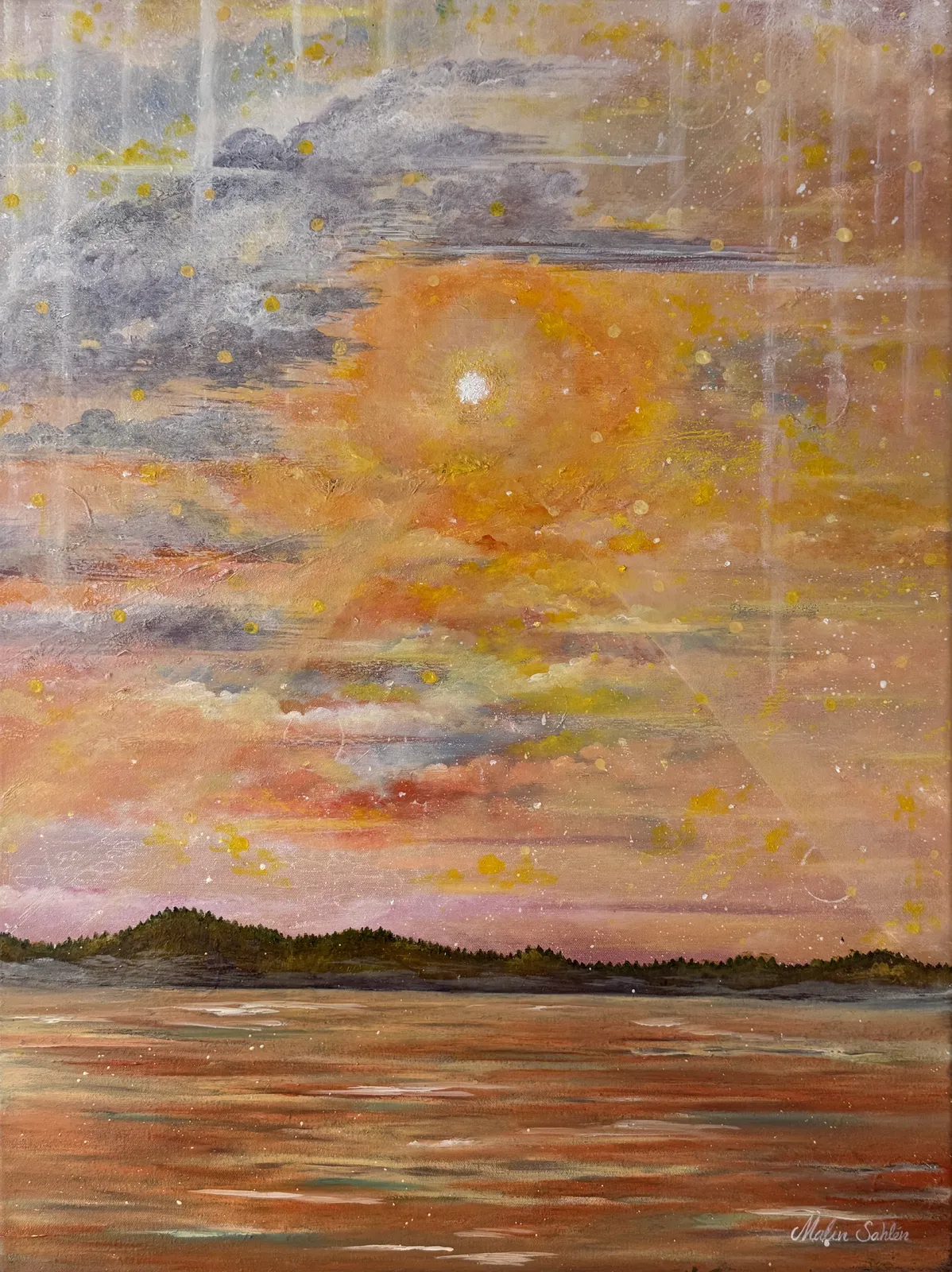 Oljemålning CLARITY WITHIN LIGHT av Malin Sahlén