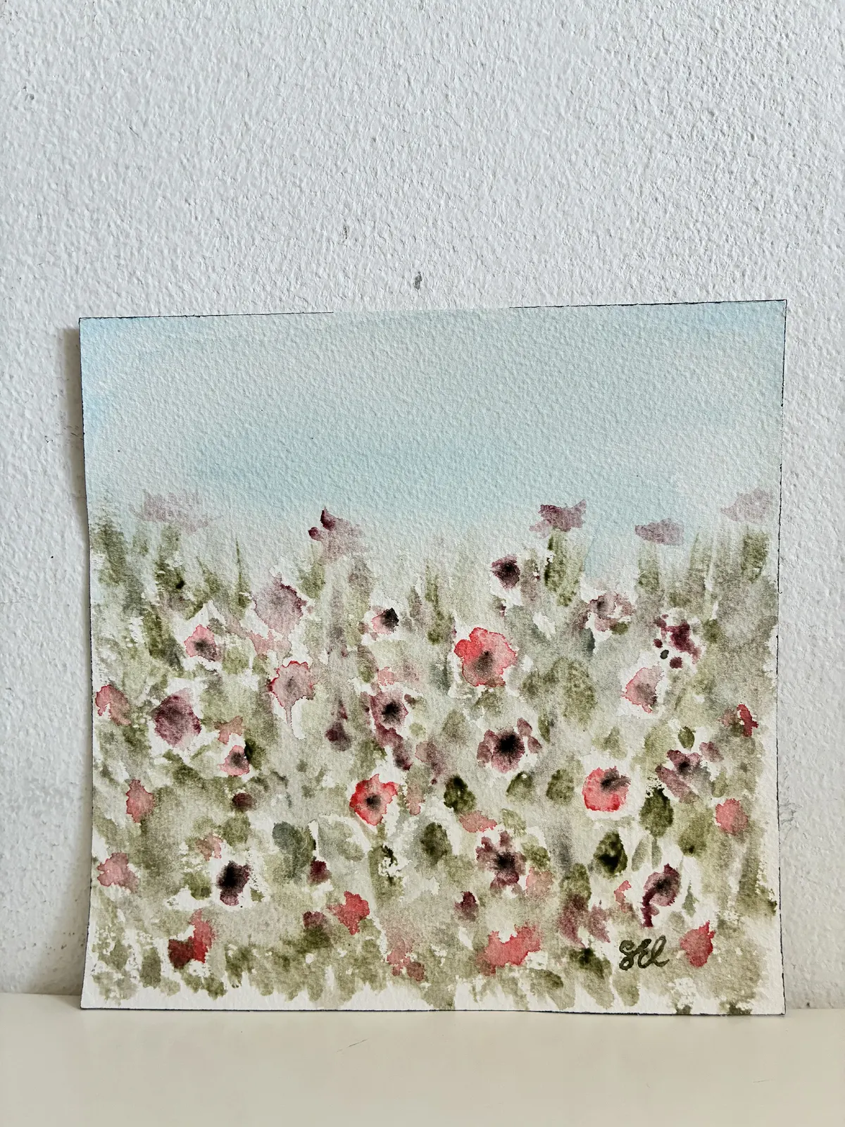 Akvarell Blomster av Eva Sofia Liljestrand