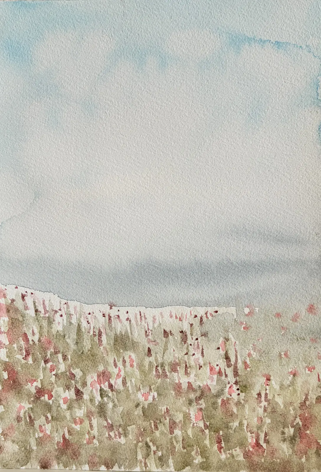 Akvarell Sommarkust av Eva Sofia Liljestrand