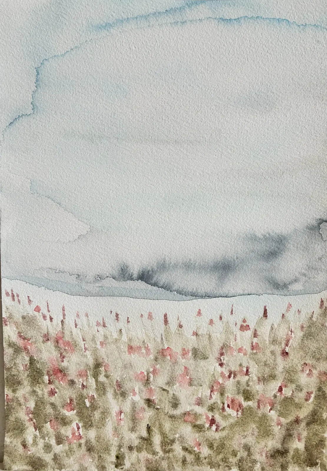 Akvarell Sommarkust I av Eva Sofia Liljestrand