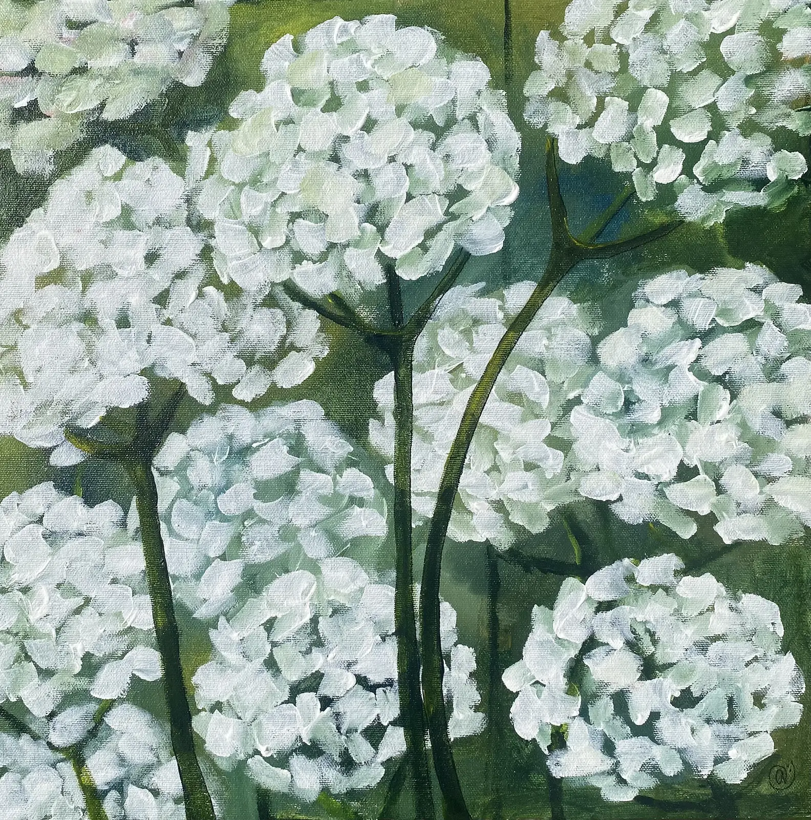 Akrylmålning Vit av Annette Landin