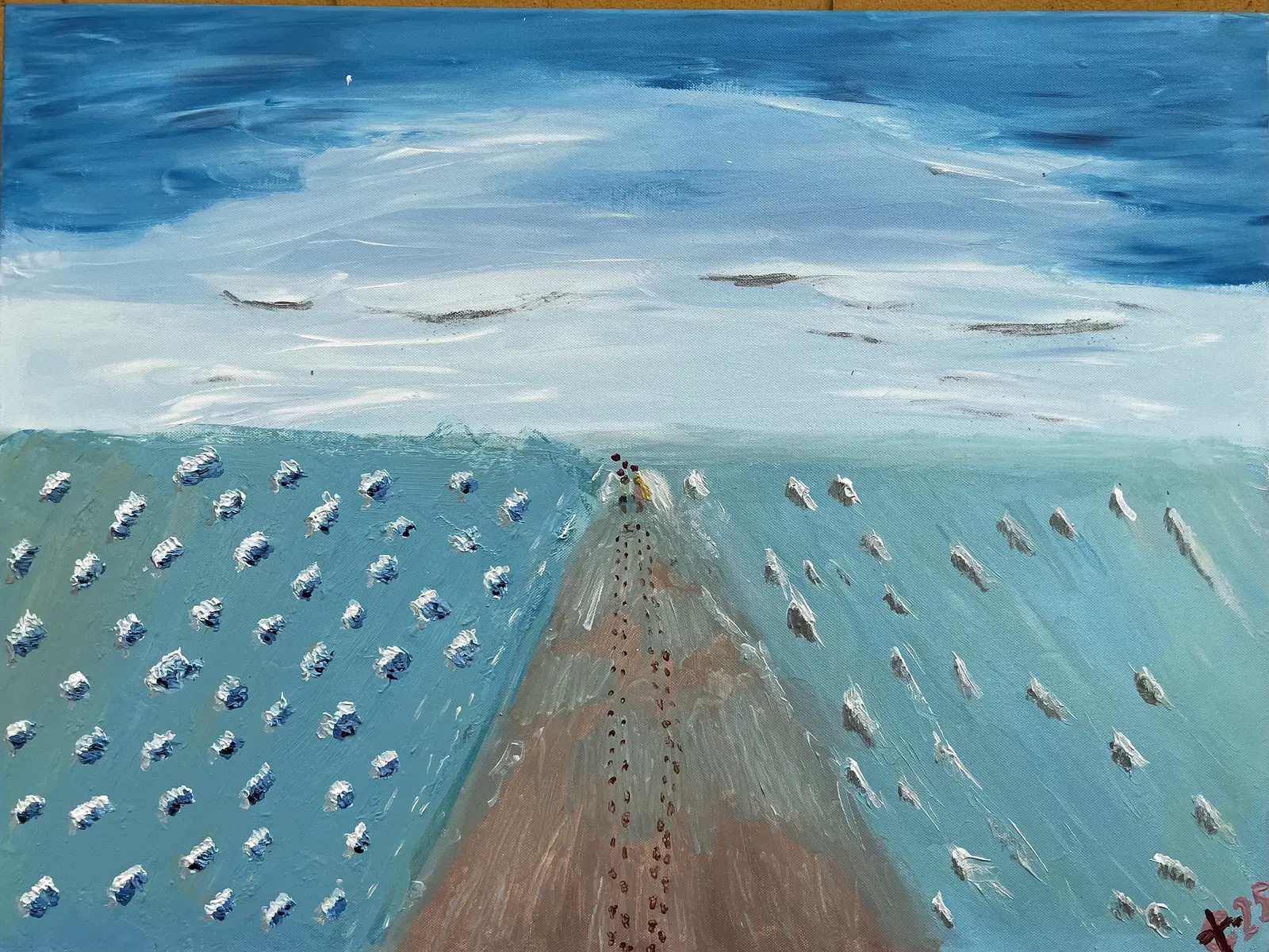 Akrylmålning Kärlek mellan Kattegatt och Skagerack av Robert Christensen