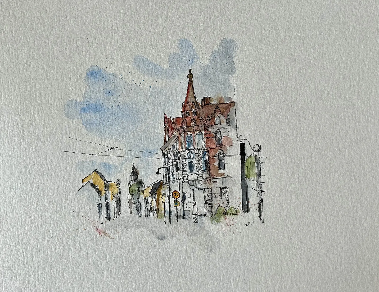 Akvarell av Santhosh Nadig