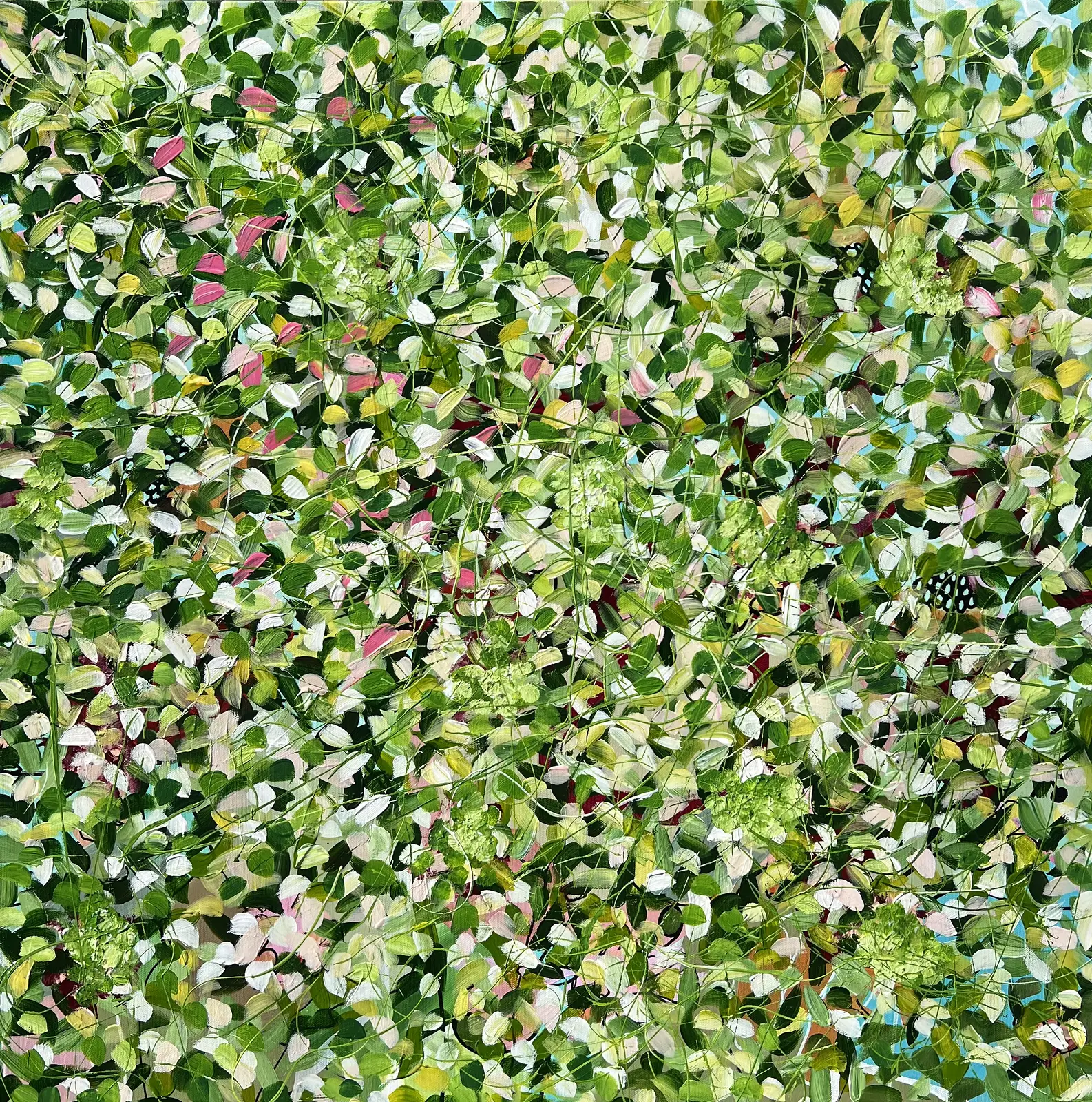 Akrylmålning Verdant Drift av Anna Artistockholm Brandt