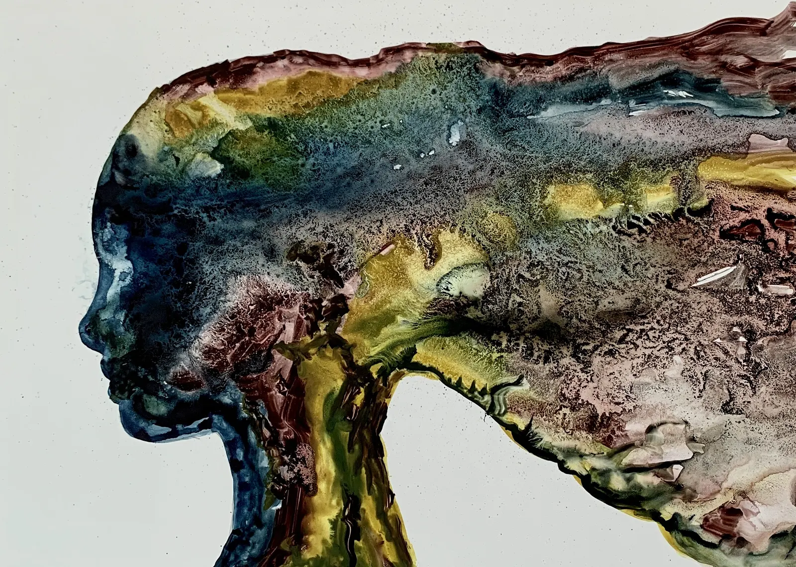 Akvarell Alla får finnas. av Annelie Wadin