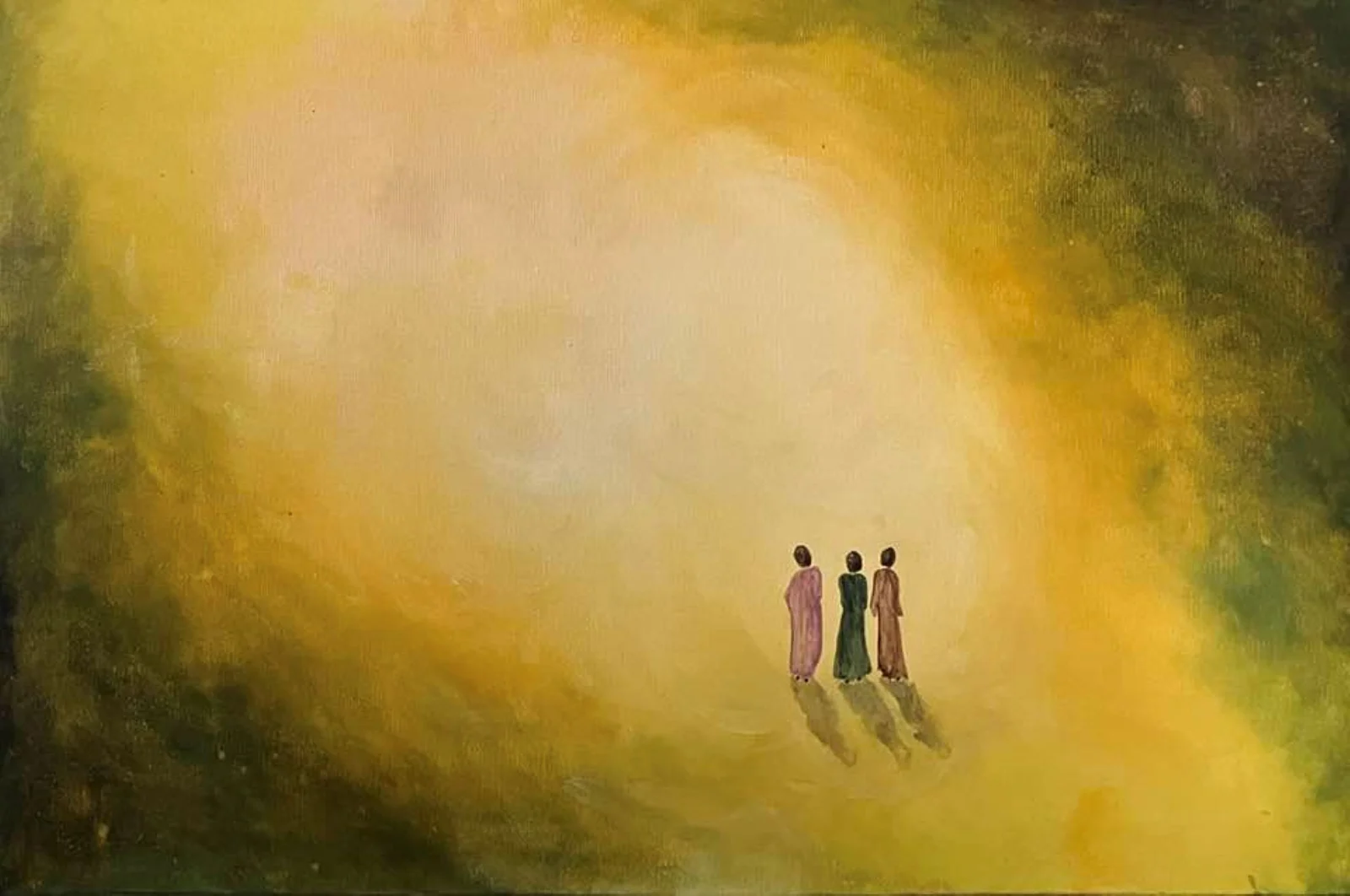 Akrylmålning By your side no matter what av Marilyn Miller