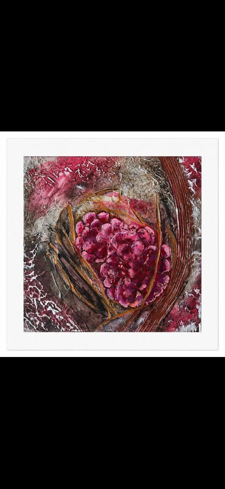 Akrylmålning Kuttersmycke 3(3)/Figurehead 3(3) av Cecilia Larsdotter