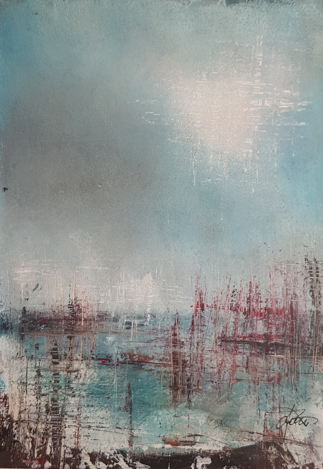 Akrylmålning Reflections 26 av Jonas Pehrsson