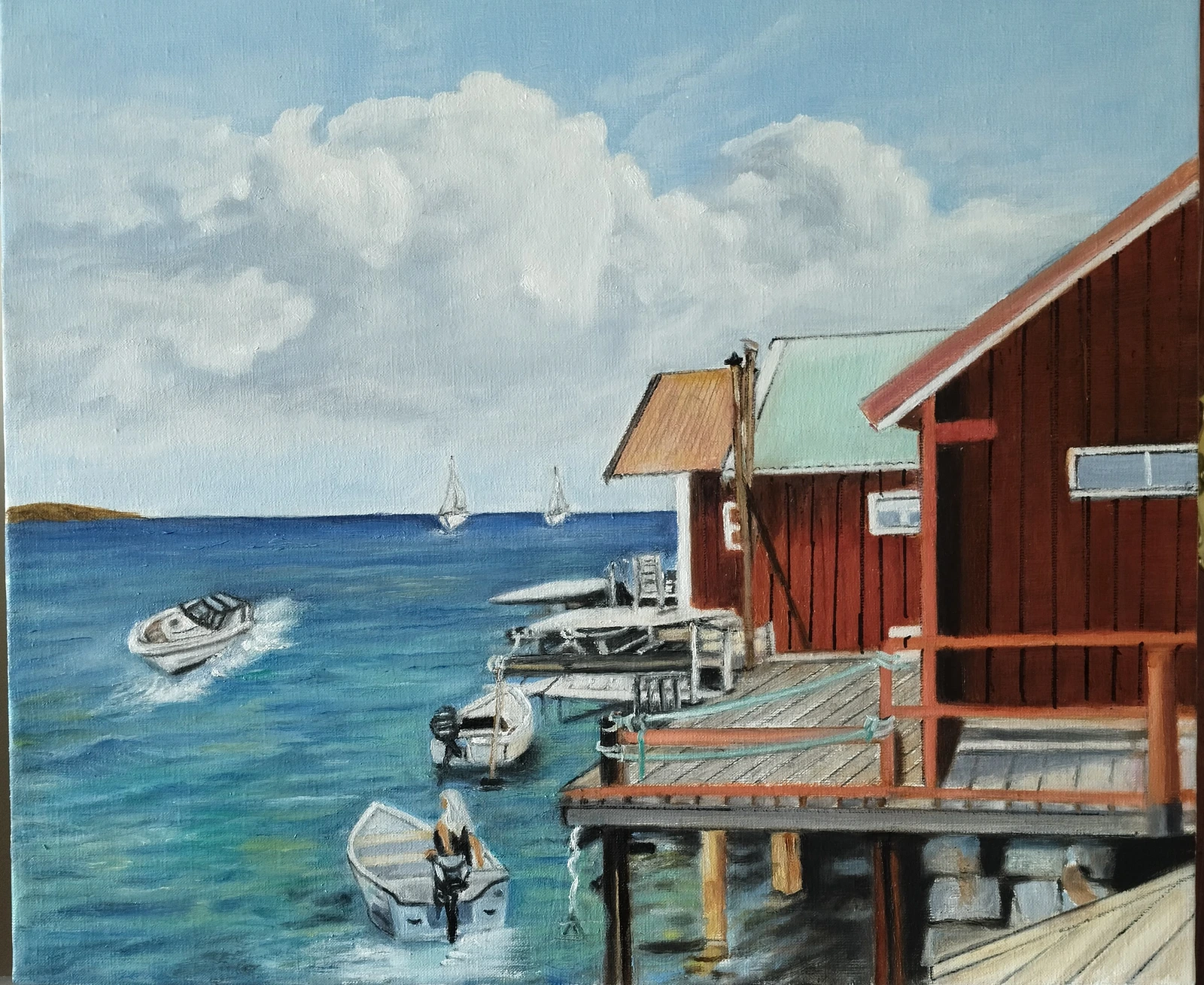 Oljemålning Från Bohuslän av Kajsa Stamenkovic