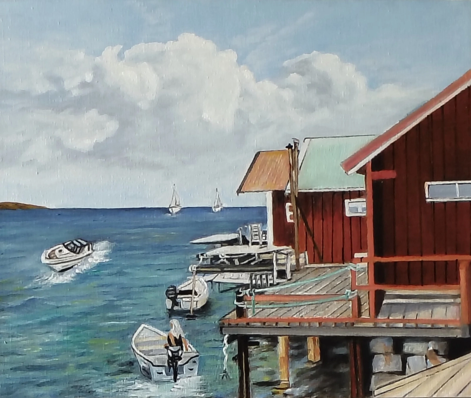 Oljemålning Från Bohuslän av Kajsa Stamenkovic