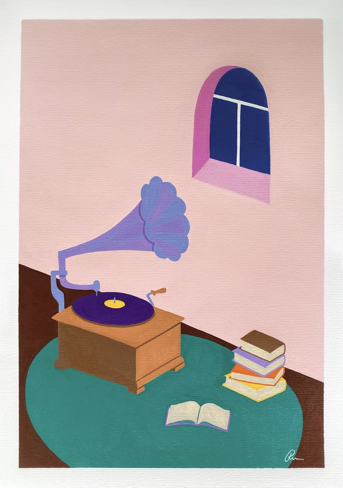 Akrylmålning Offline av Rebecca Zhu Hansson