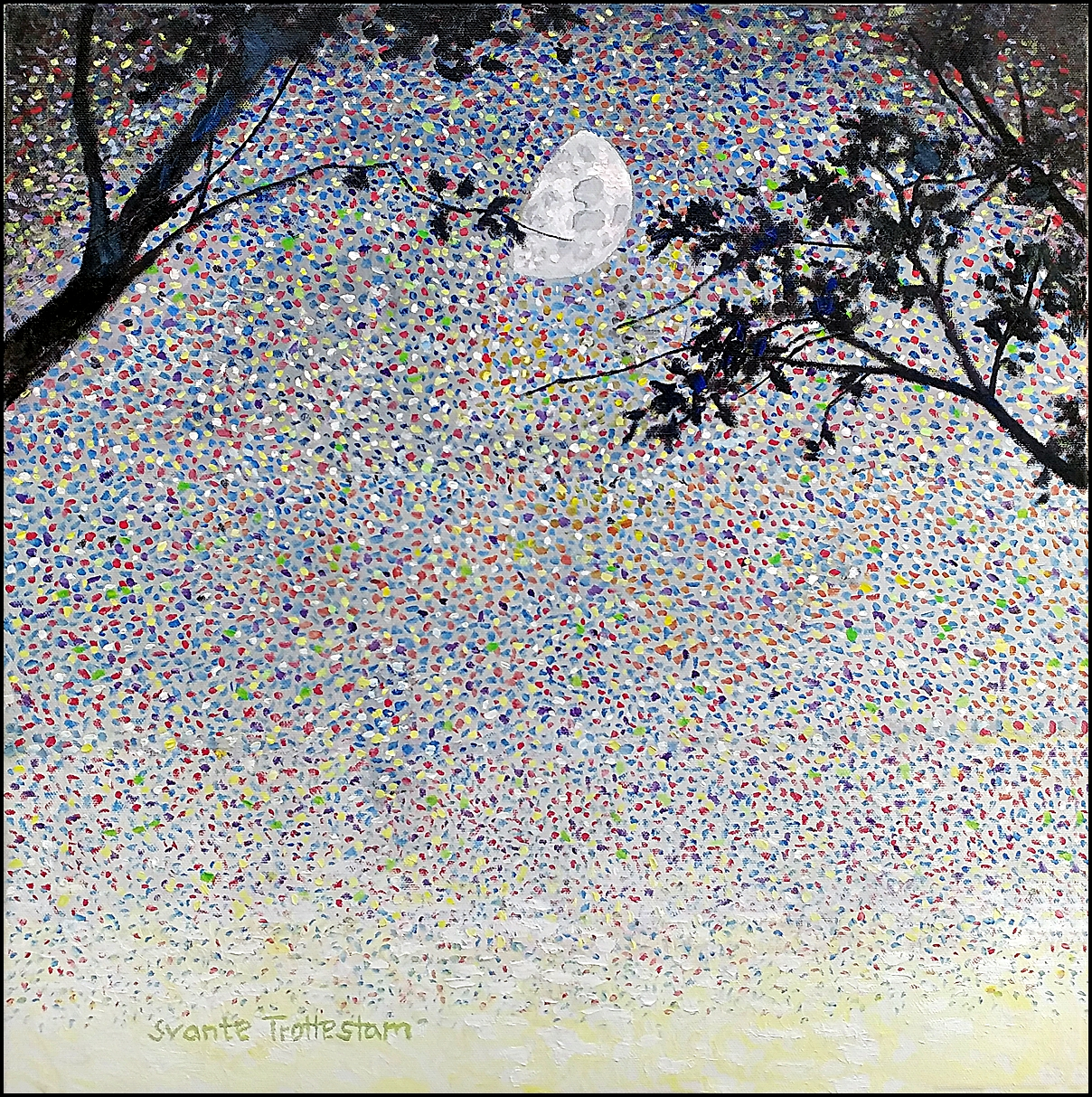 Oljemålning Sommarmåne av Svante Trottestam