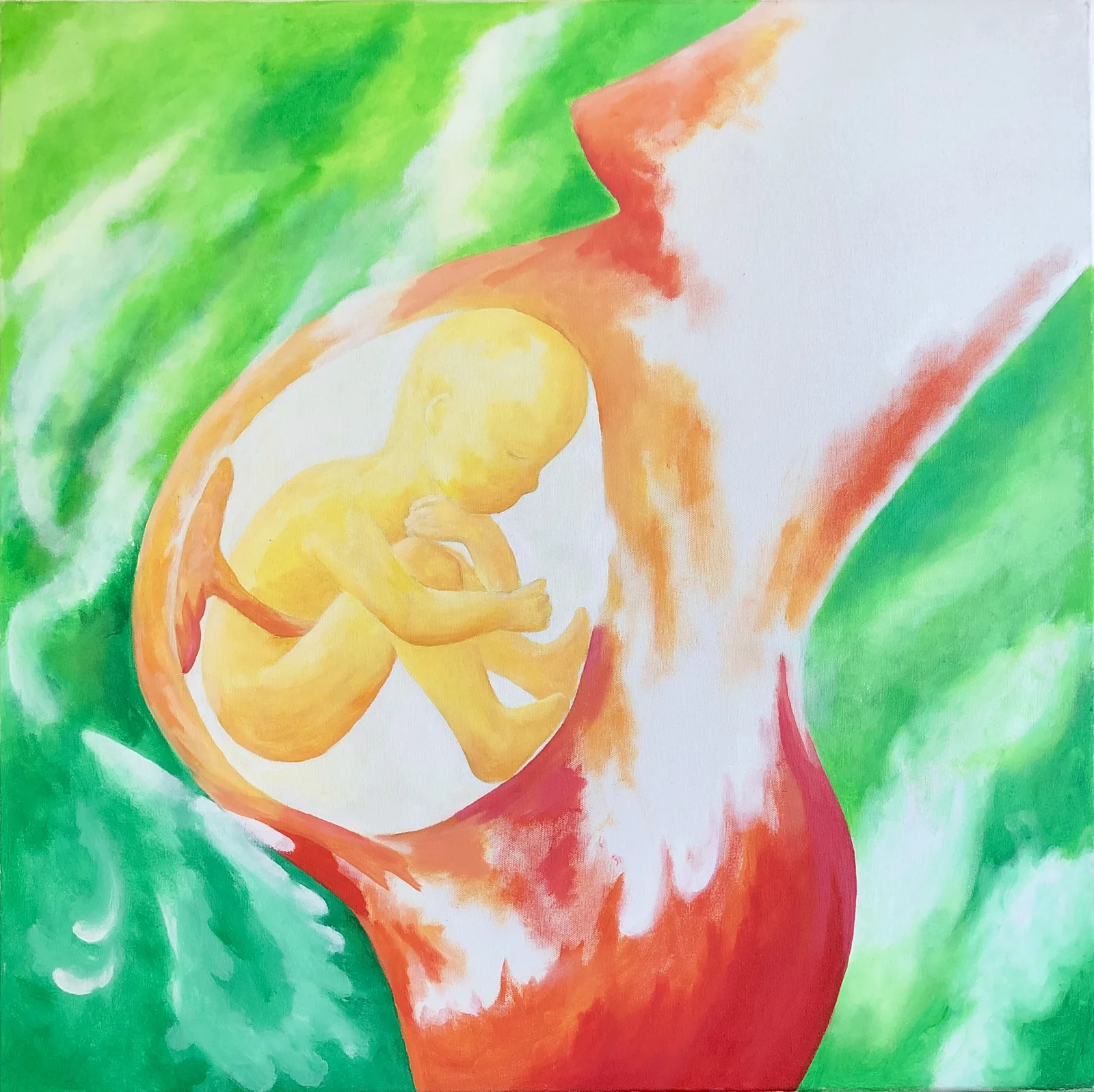 Akrylmålning Livets - eller naturens - mirakel av Tina Tilly