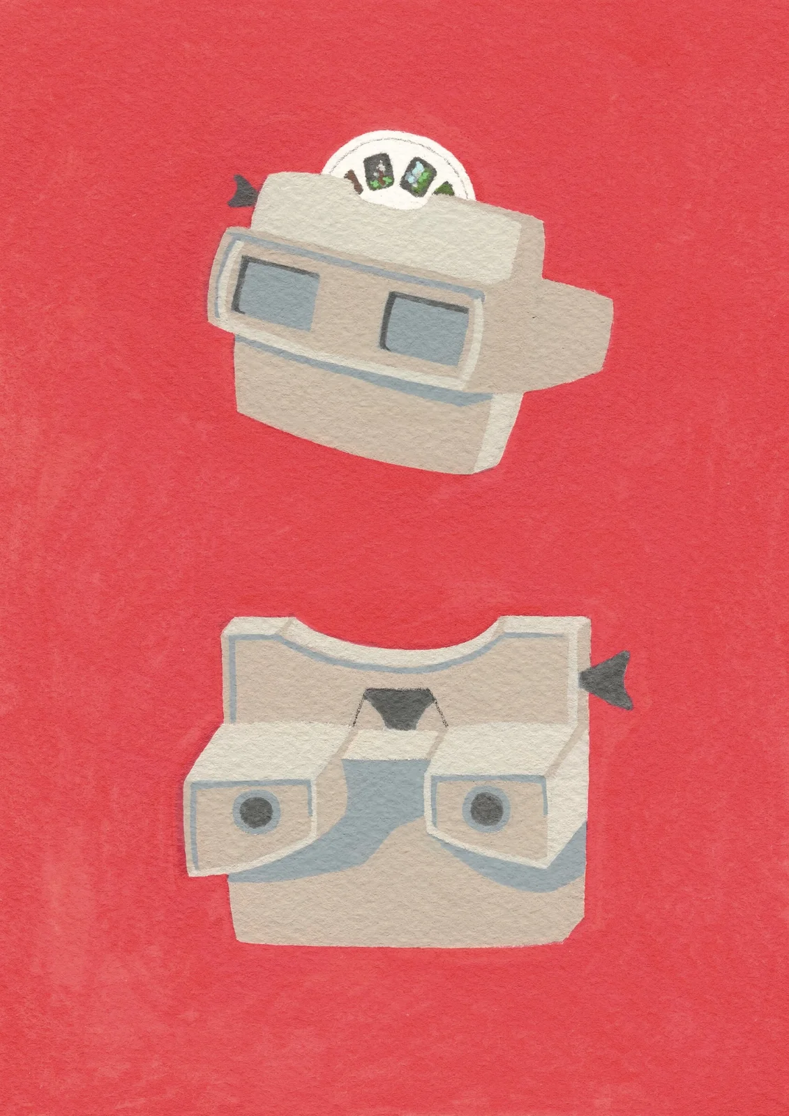 Akrylmålning View-Master av Rebecca Zhu Hansson