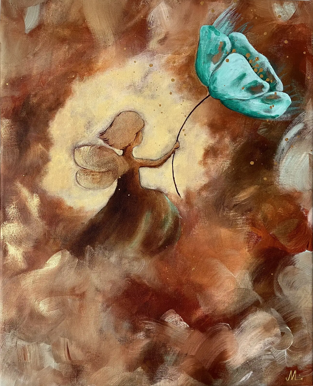 Akrylmålning Fen Lycke av Mia Loreby