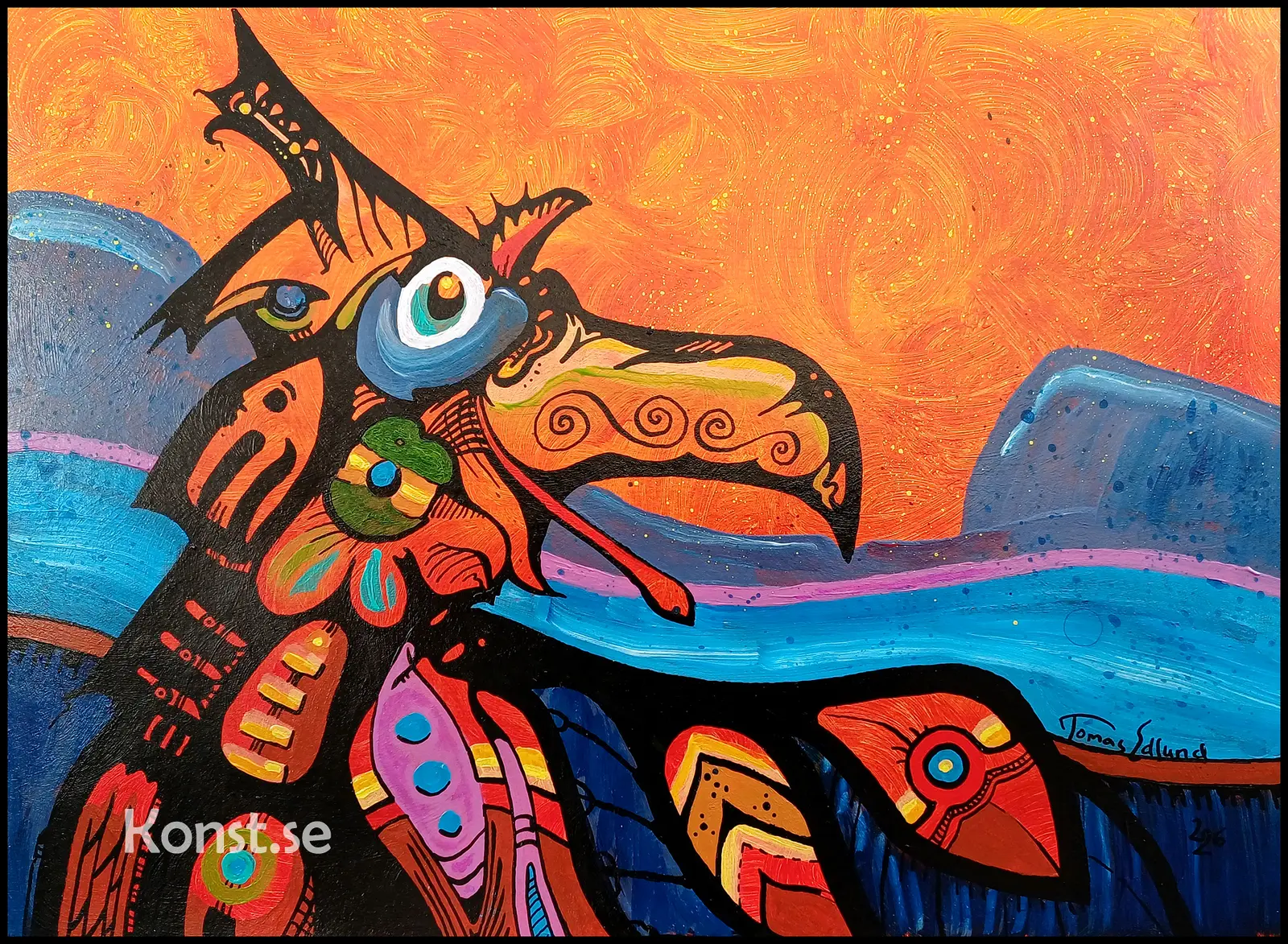 Akrylmålning Mythos I av Tomas Edlund