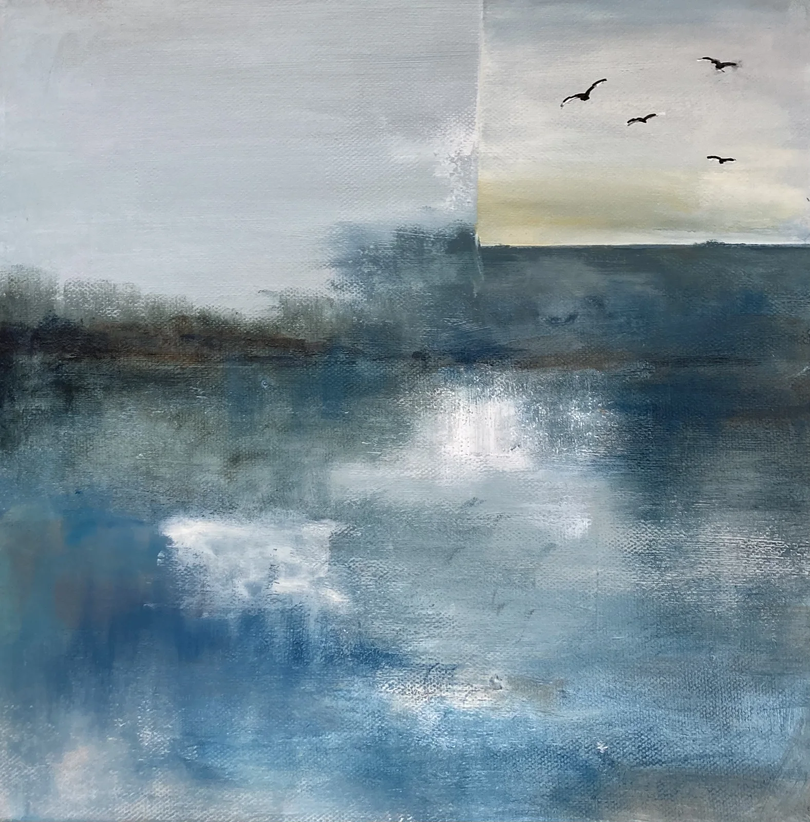 Akrylmålning VÄNNER av Rose-Marie Lyckebrant-Lindqvist