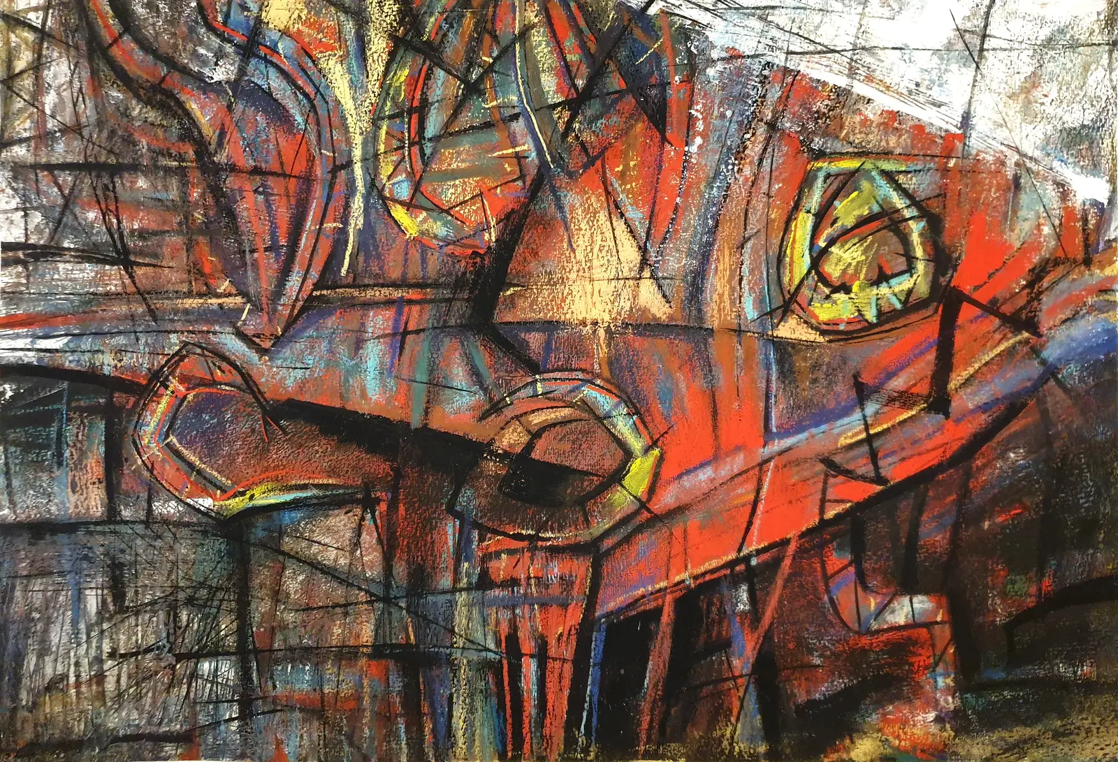 Fish (inramad) av Olga Brink Art