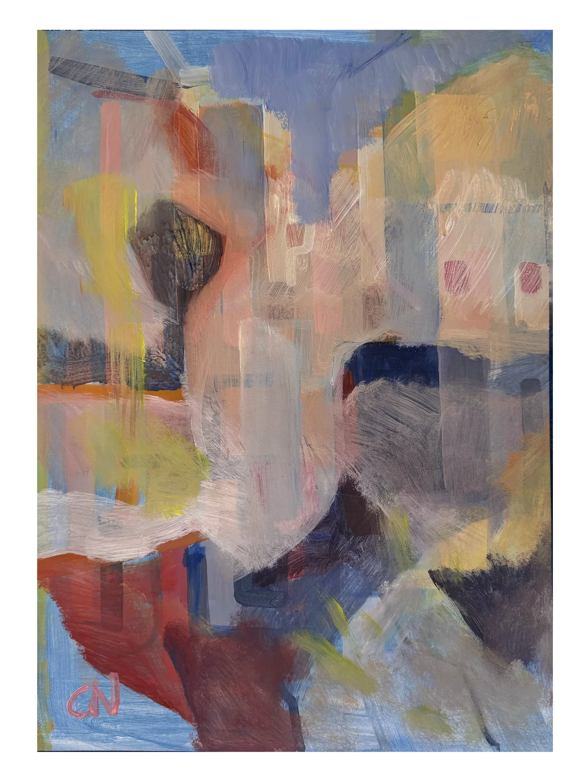 Akrylmålning Crumble to the sea av Claes Nauclér