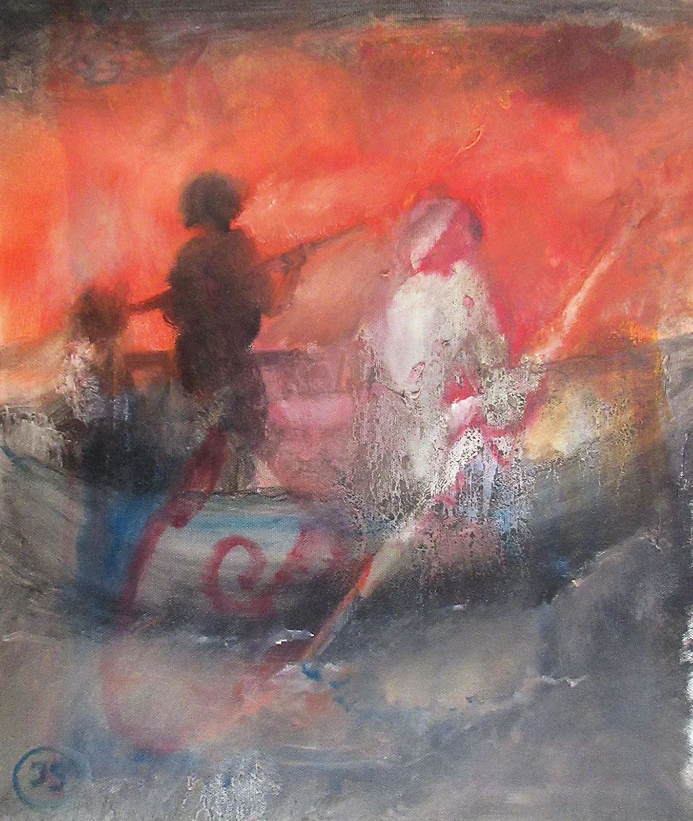 Oljemålning Efter regnet av Jan Söderman