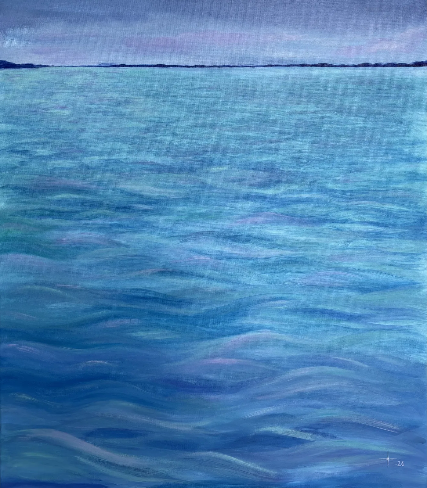 Akrylmålning Jade Ocean av Isabella Thorsell