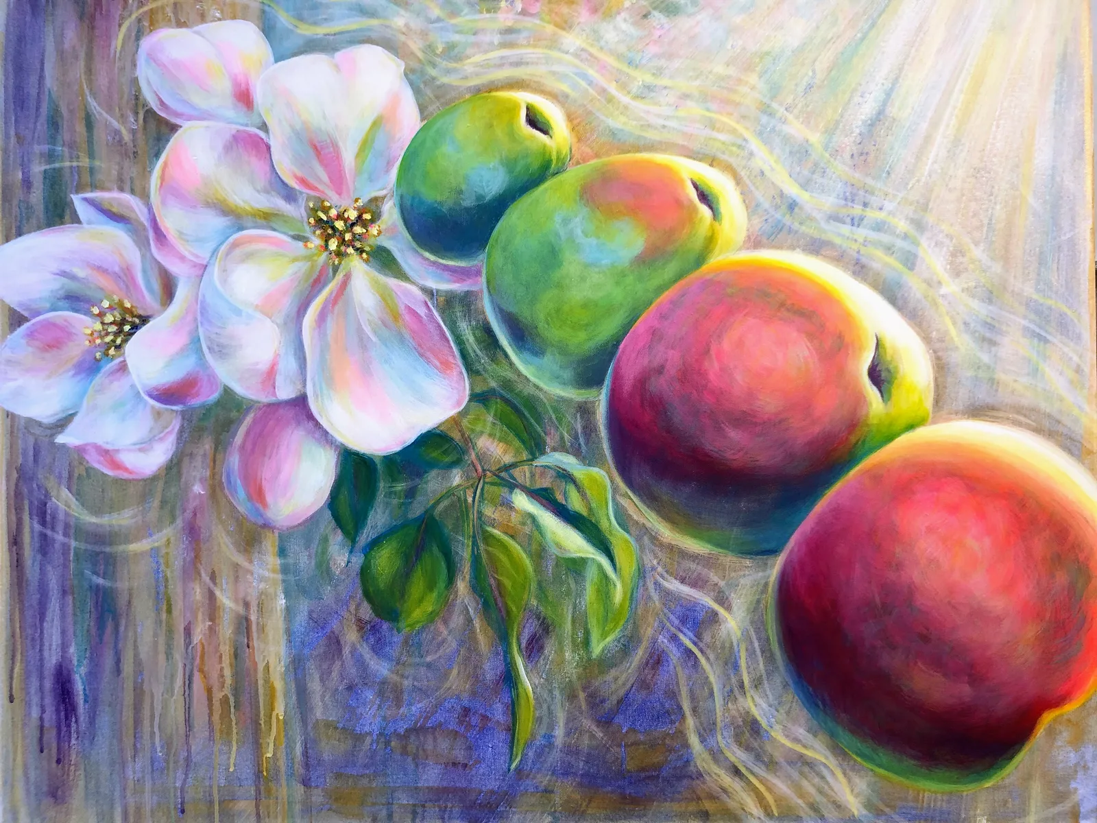 Akrylmålning Tillväxtmagi av Nina Wedborn