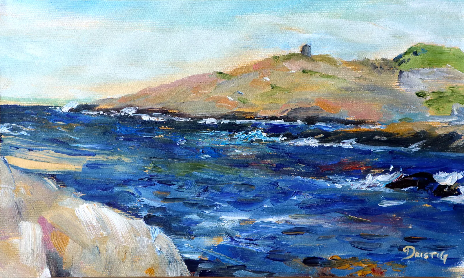 Oljemålning Norrvikarna av Albin Dristig